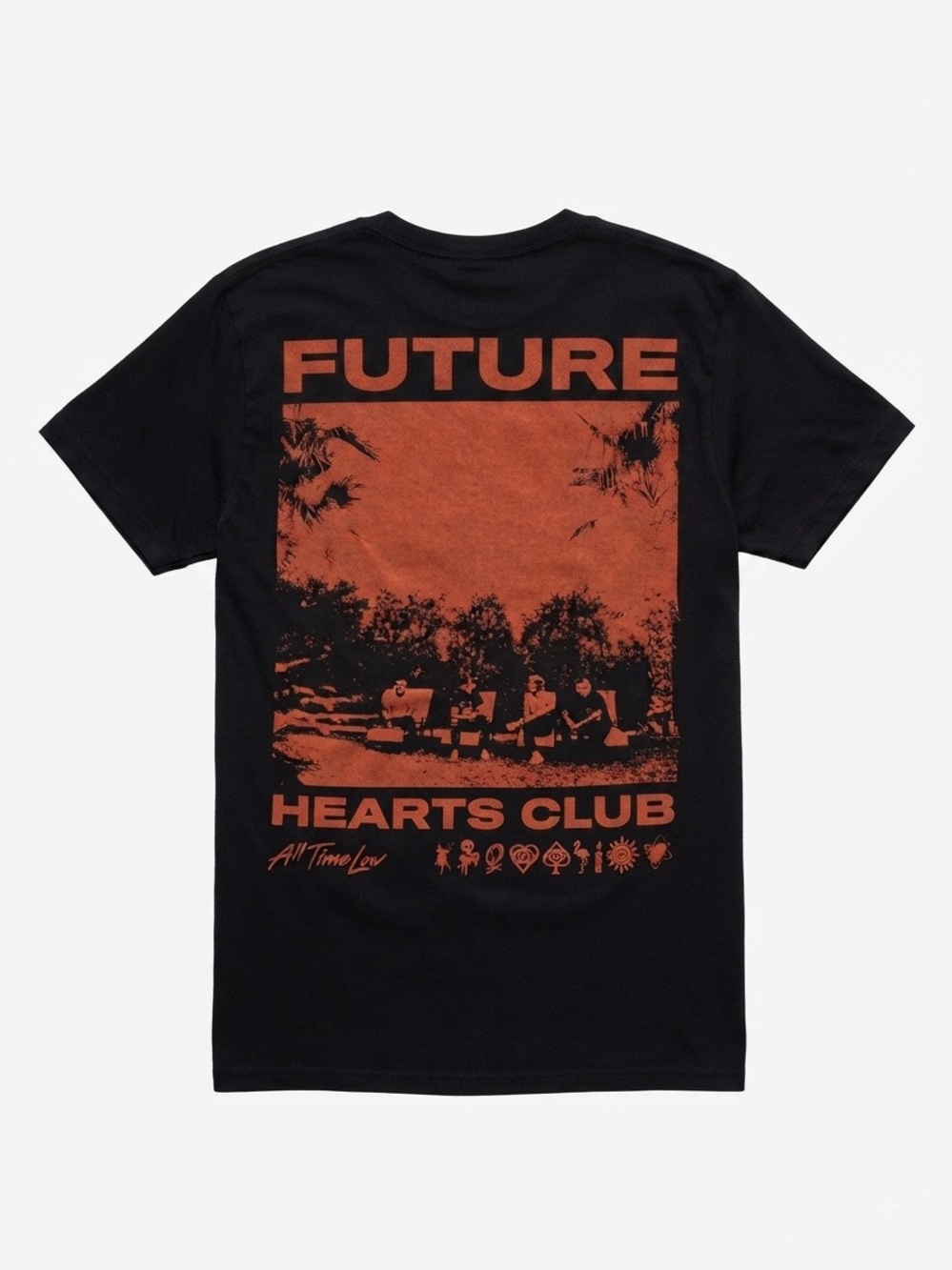 All Time Low Band T-Shirt Mens Medium Future Hearts Club Black Graphic Tee Punk